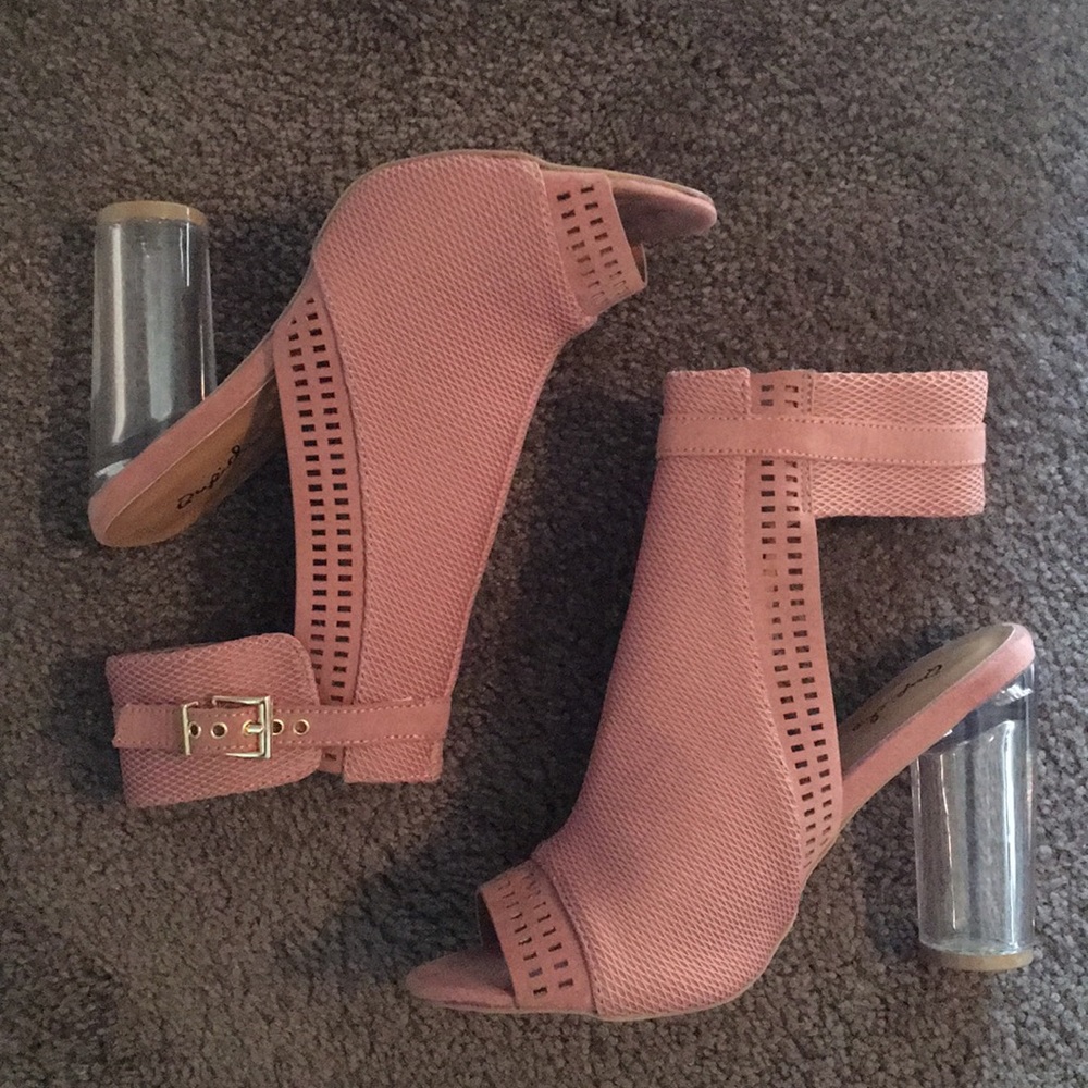 Peep Toe Mesh Booties